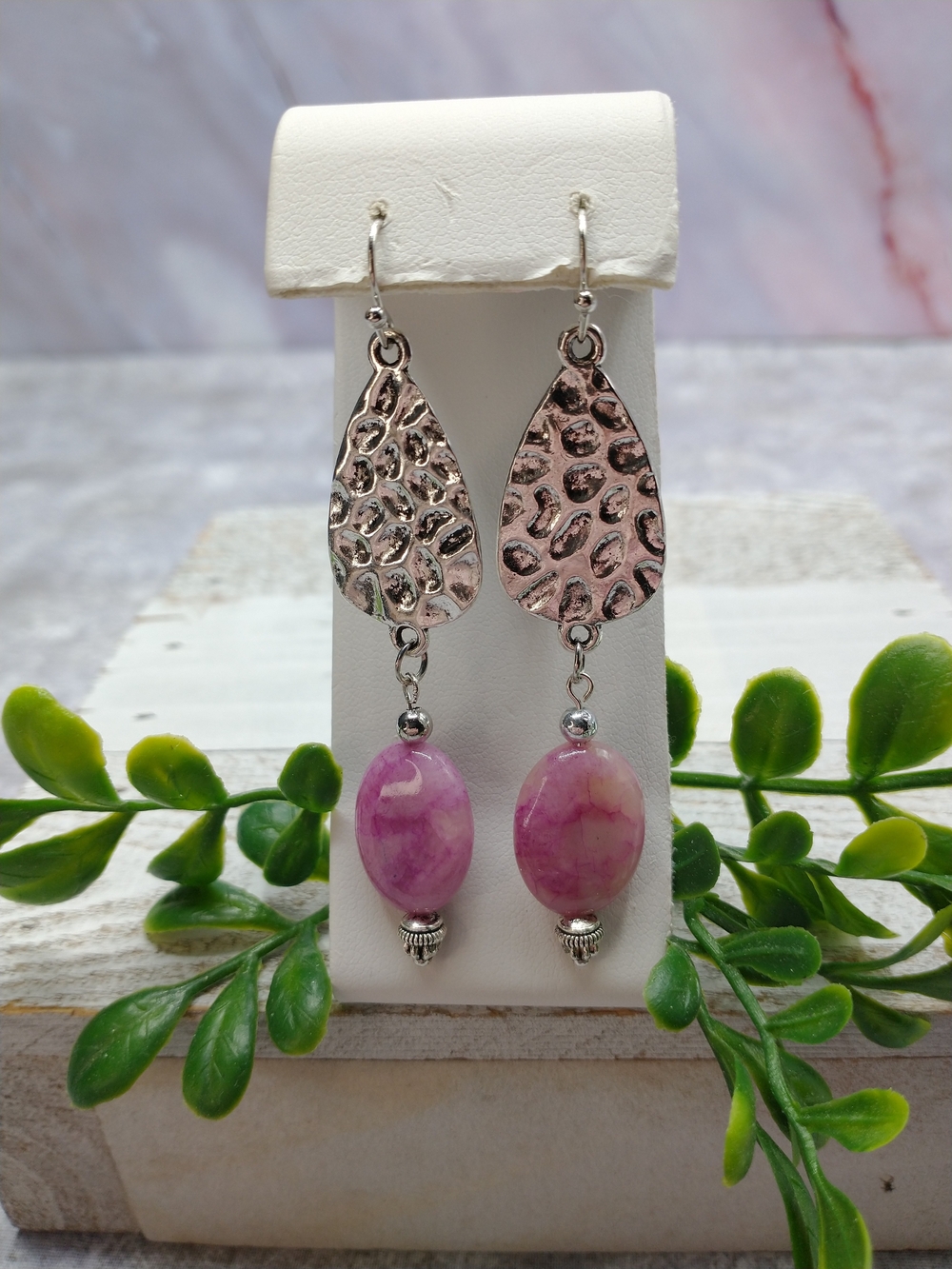 New Hand Crafted Gemstone Dangle Earrings